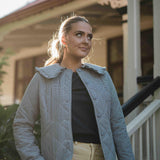 Chaqueta vaquera con estampado de leopardo y animal, cuello Peter Pan grande