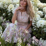 Sadie Dress — Cream Floral Cotton Maxi