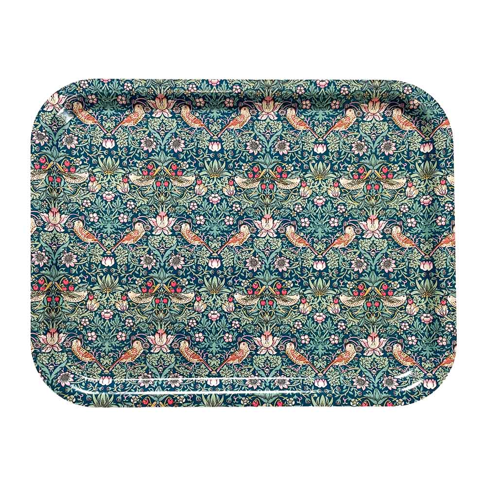 Liberty Fabric Tray, Strawberry Thief – front view