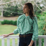 'Godwin' Green Liberty Fabrics Blouse