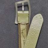 Essex Leather Belt Matcha Green