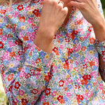Maeve cotton shirt in Morley Hill Liberty print, front up close detail