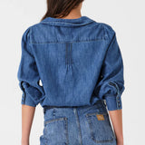 Tania Top Collared in Nappa