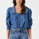 Tania Top Collared in Nappa