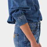 Tania Top Collared in Nappa