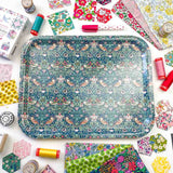Liberty Fabric Tray, Strawberry Thief – close-up detail